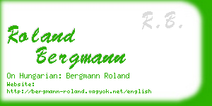 roland bergmann business card